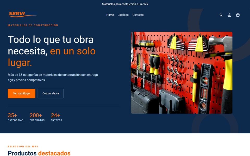 Tienda online de materiales de construcción con más de 200 productos